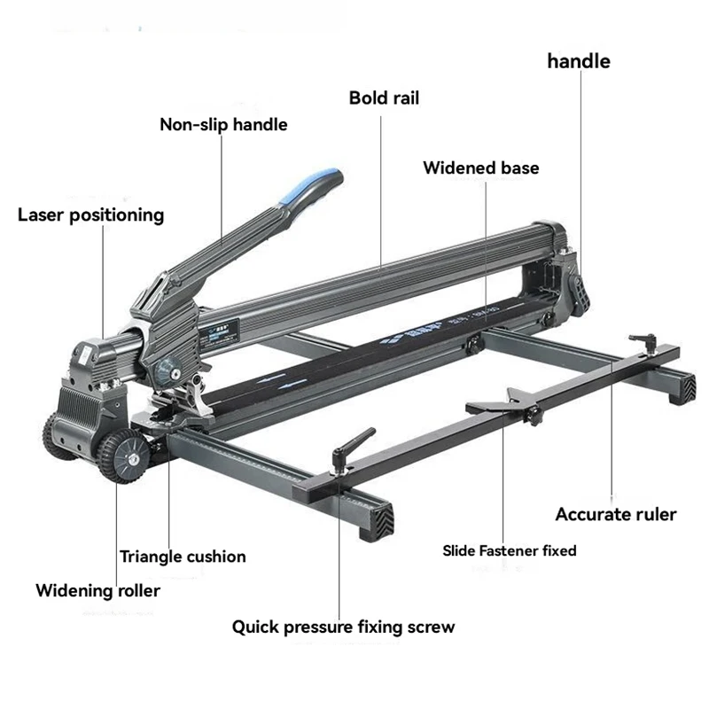 High Precision Manual Tile Cutter Manual Push Knife Multifunctional Handheld Tile Floor Tile Push-pull Cutting Machine 80cm