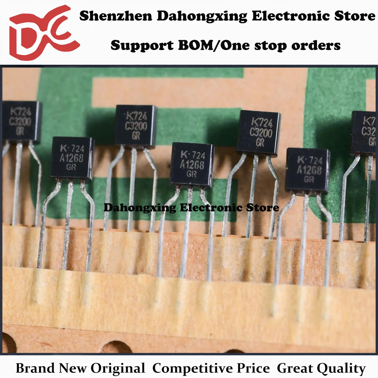 New Original 20Pairs KTA1268 A1268 + KTC3200 C3200 TO-92 Audio Amplifier Transistor Electronic Components Great Quality
