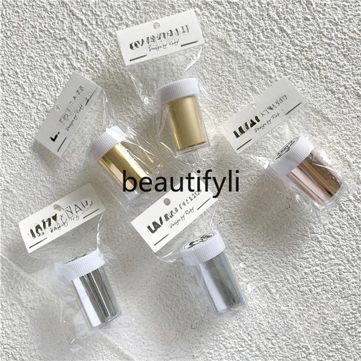 

Astringent Metal Matte Glossy Transfer Paper Gold Silver Foil Nail Art Jewelry Decorative Rose Gold Phototherapy