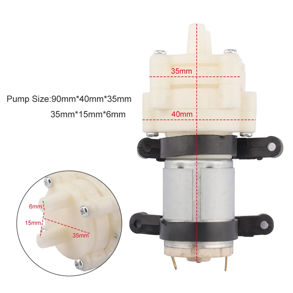 1/2/3/5PCS Micro Water Pump R385 Aquarium Fish Tank Round Water Air Diaphragm Pump DC 6-12V Aquarium Small Air Pumps Accessories