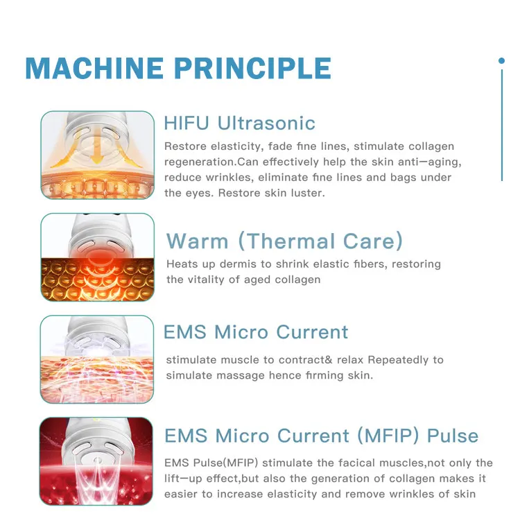 Mini máquina de uso doméstico, dispositivo Facial Ems de ultrasonido, masajeador antiarrugas, estiramiento de cuello, rejuvenecimiento