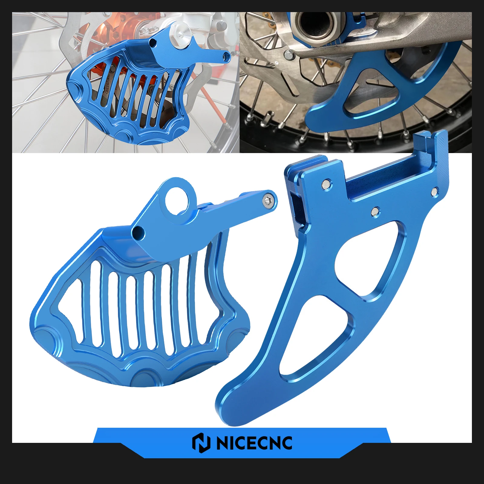 

NICECNC For Husqvarna TE300 2023 FE 501 FE 450 350 300 250 150 125 TE 2018-2023 Motorcycle Front Rear Brake Disc Guard Cover Kit