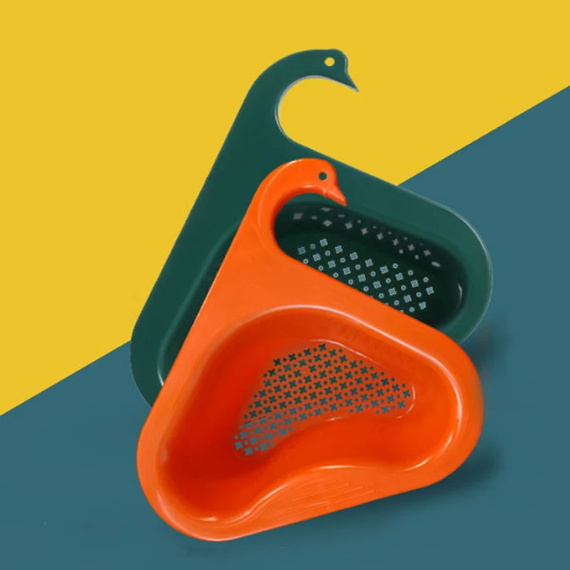 Kitchen Sink Strainer Leftover Drainer Basket Soup Garbage Filter Hanging Drainer Rack Fruit Vegetable Drainer Sink Drain