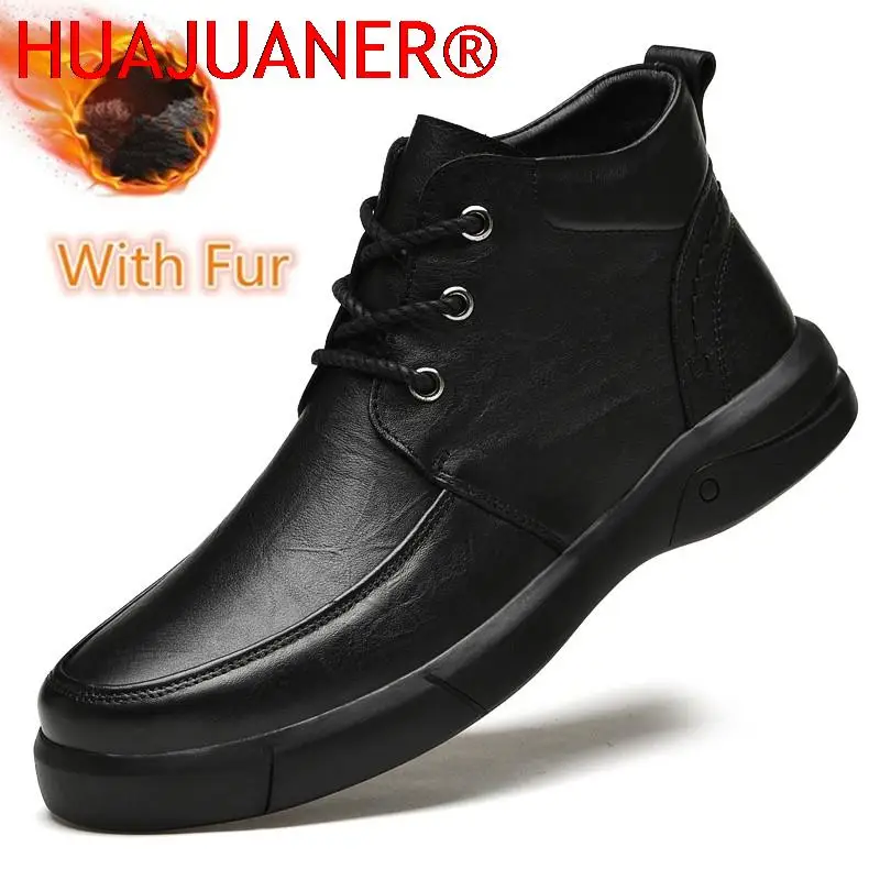 Winter Autumn Motorcycle Upscale Tooling Leisure Walk Soft Boots Men's Shoes Casual Leather Lace-up Boots for Men Shoes