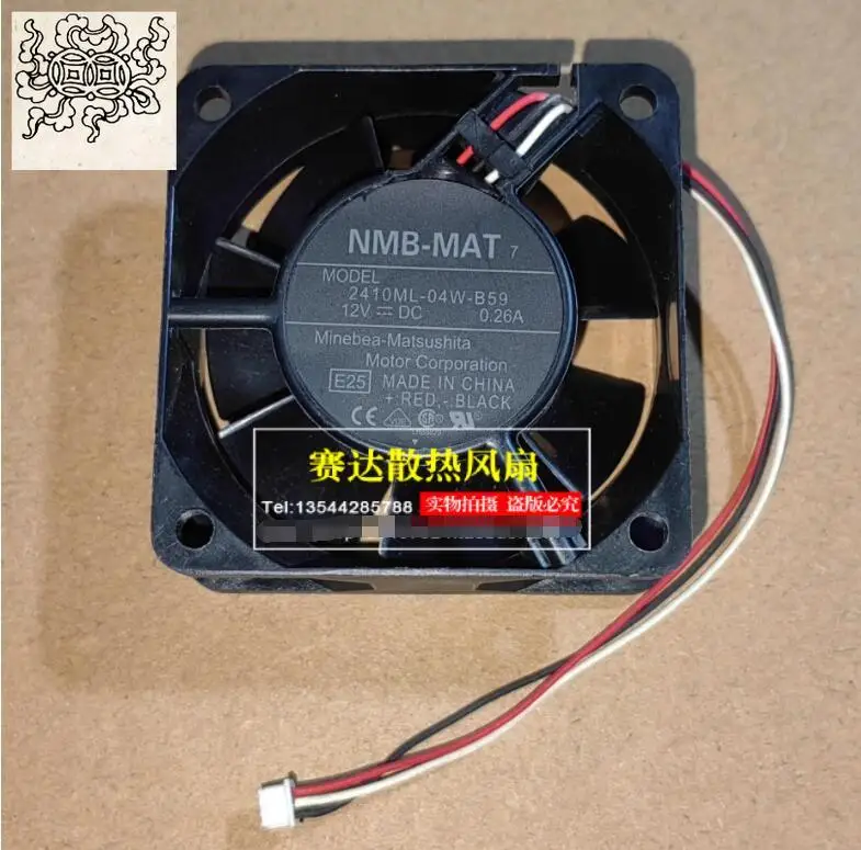 

Ltsf For NMB 2410ML-04W-B59 E25 DC 12V 0.26A 60x60x25mm 3-Wire Server Cooling Fan