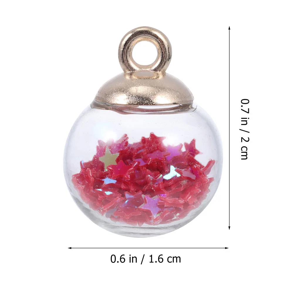 

60Pcs Star Glass Ball Pendants Charms Fine Workmanship DIY Jewelry Making Earrings Bracelets Keychains Glass Ball Charms