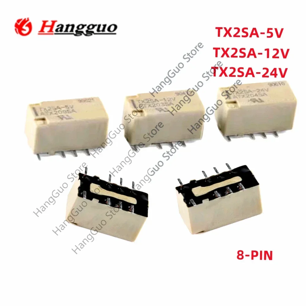 5PCS/Lot  Brand  new original   TX2SA-5V 12V 24V 8PIN TX2SA-5V TX2SA-12V TX2SA-24V  two-open two-close 2A 8-pin signal Relay