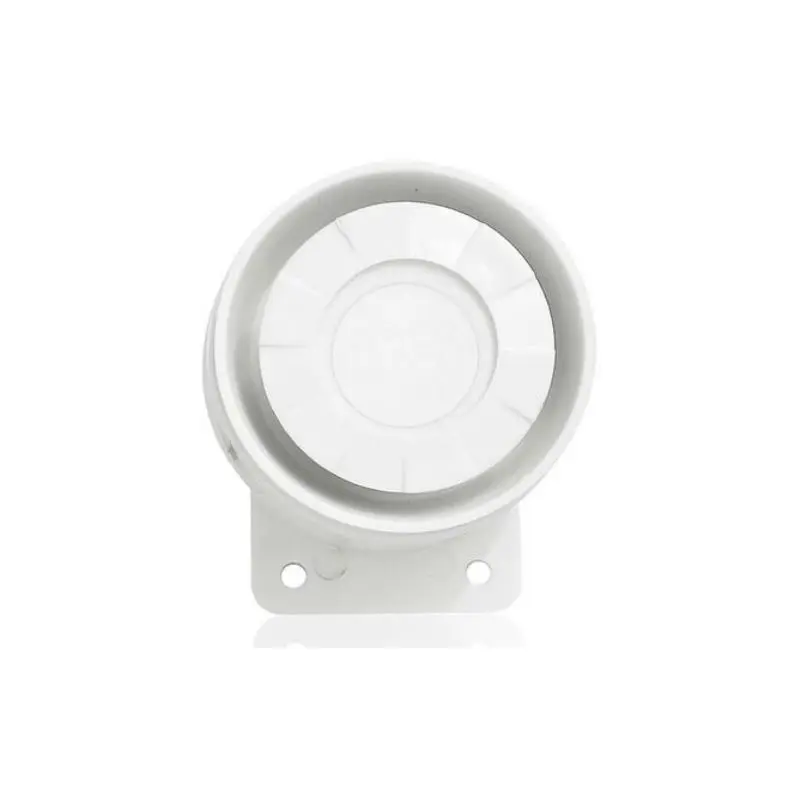 SmartYIBA Wired  Alarm Siren Mini Horn Siren For Alarm System Indoor White Siren Horn