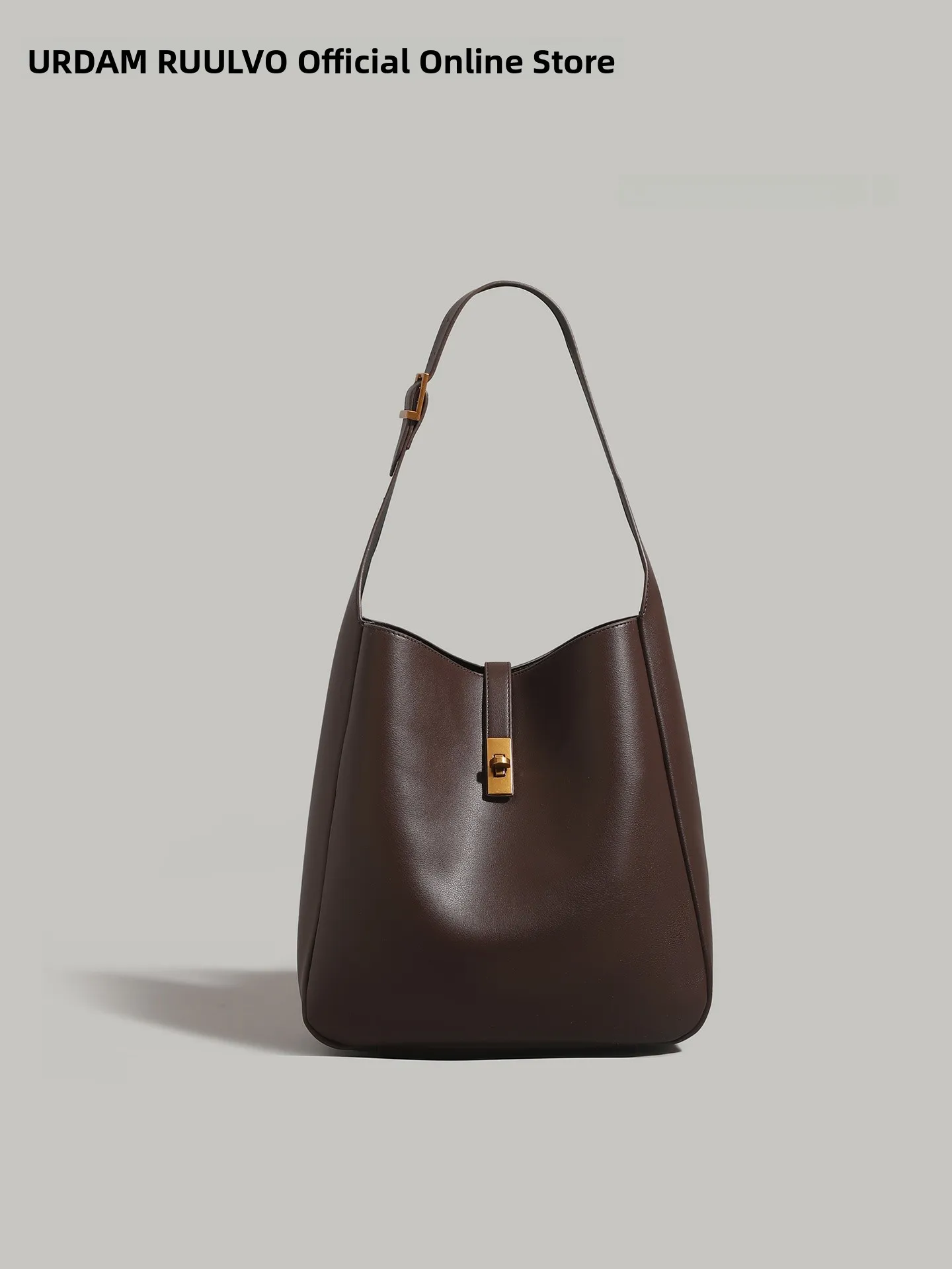 

UR Urban Простая сумка-ведро для подмышек, женская большая сумка Capaci для пригородных поездок, мягкая ручка, Lo Bule, застежка из искусственной кожи