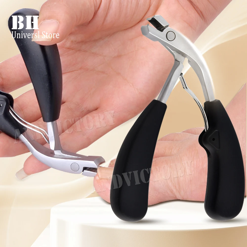 

1Pcs Angled Head Toenail Clippers with Catcher Professional Ingrown Toe Nail Cutters for Thick Nails Clippers Pedicure Tools