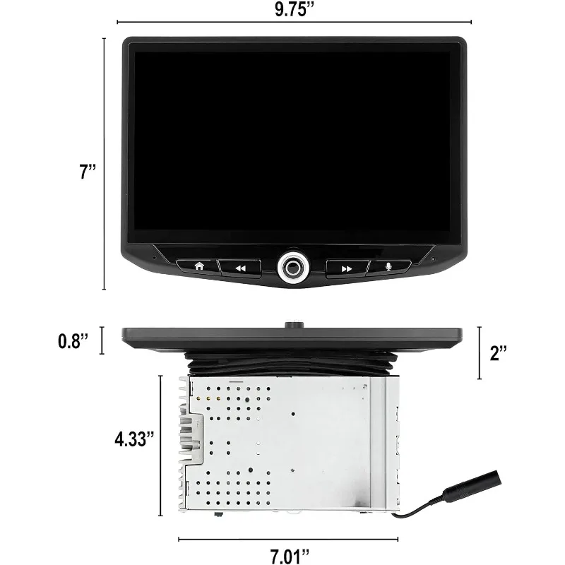 شعبية، HEIGH10 10 ستيريو سيارة الوسائط المتعددة 1024 × 600 HD العرض. Apple Car Play، Android Auto، SiriusXM Ready، Bluetooth