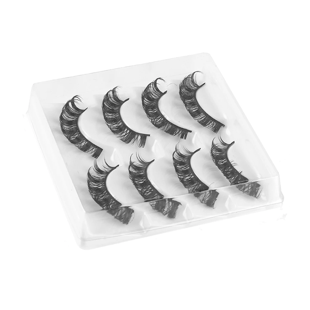 Russian Roll simulation Self-adhesive glue-free Full strip eyelashes with Amazing eye makeup