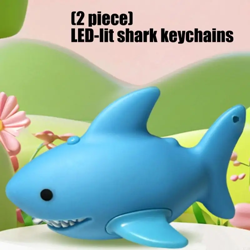 Shark LED Light Keychains with Bright Glows for Finding Keys Child Entertainment