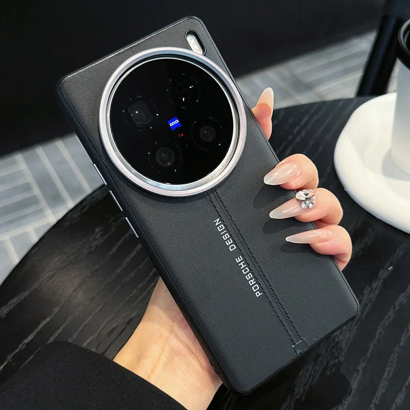 

X200 Ultra X200S X100 Кожаный чехол для телефона с магнитной зарядкой для бизнеса для Vivo X200 Pro Mini X100S с металлической кнопкой Высококачественный чехол