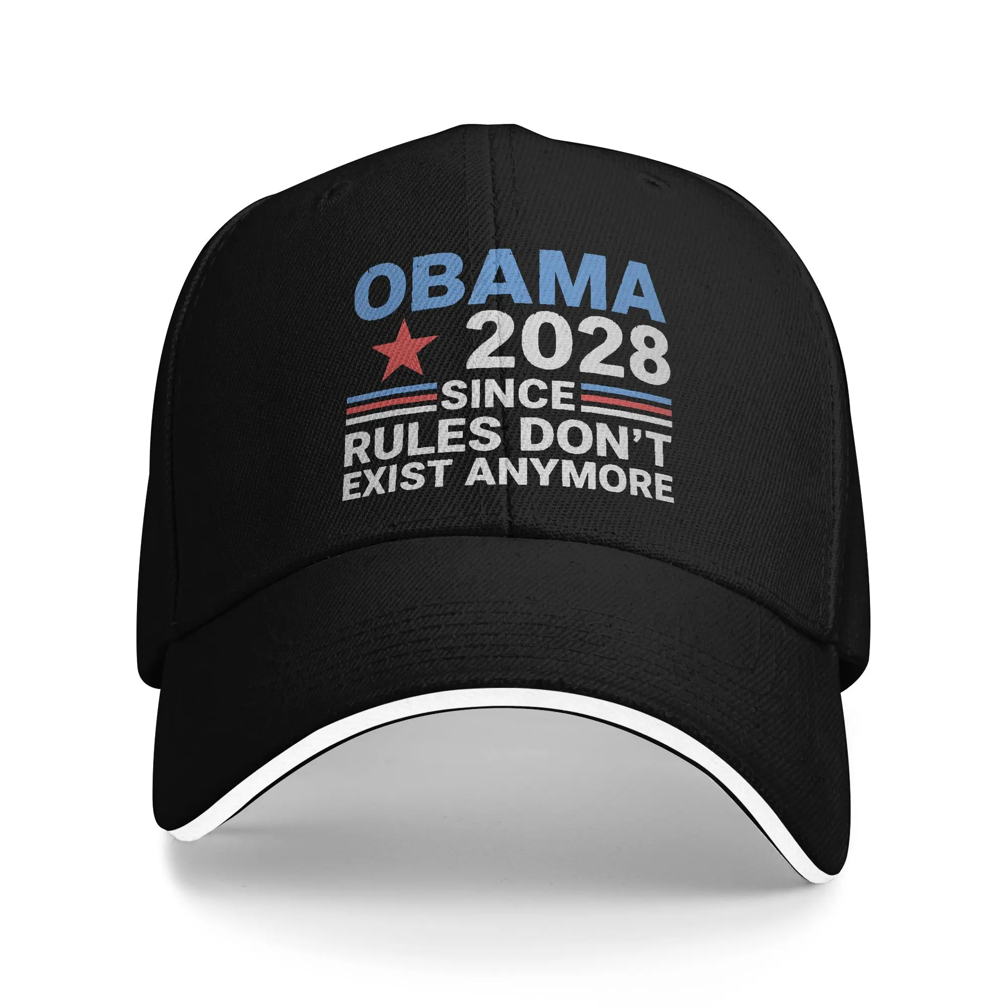 Obama 2028 Since Rules Don't Exist Anymore Sun Baseball Cap Summer Design Trucker Hat For Women Men Outdoor Sports Baseball Caps