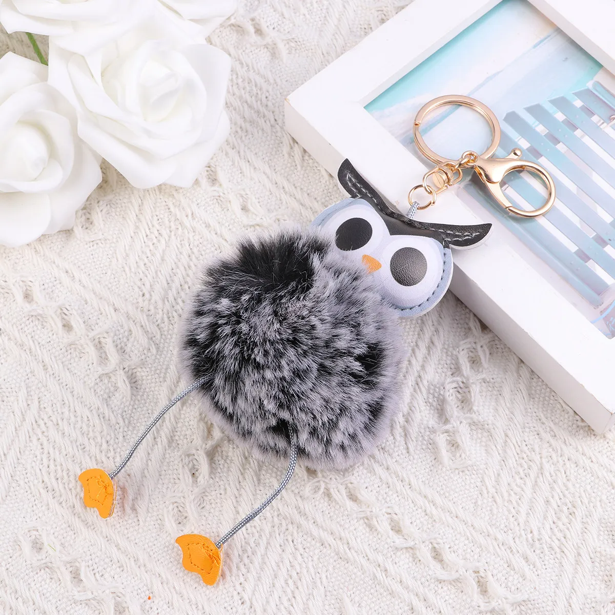 

Брелок-сова из прочного премиум-материала, креативный подарок, брелоки для ключей на День рождения, День благодарения, Рождество, выпускной, мультяшный дизайн