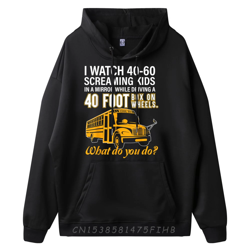 School Bus Driver Watch Screaming O Neck Hoodies Summer Hoodies Long Sleeve Graphic Graphic Hoodies Printed Women's