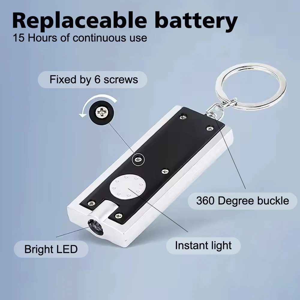 Mini LED Working Light Portable Pocket Flashlight Outdoor Camping Keychain Light  Emegency Light Camping Light Accessories