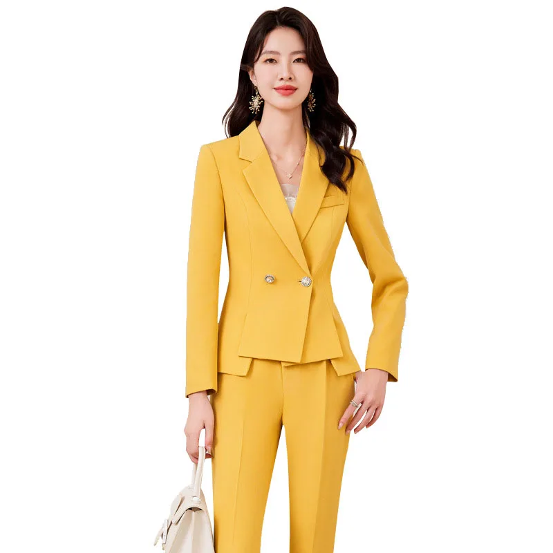 

Formal Pantsuits for Women Business Suits with Pants and Jackets Coat Professional Office Work Wear Formal OL Styles Blazers Set