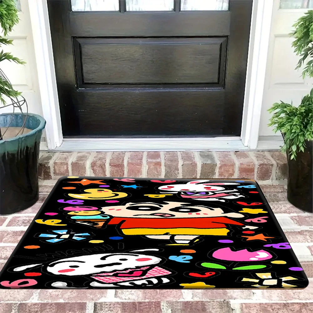 

Коврик для входной двери с принтом Crayon Shin-chan & Shiro, нескользящий, влаговпитывающий, милый декоративный коврик в стиле аниме