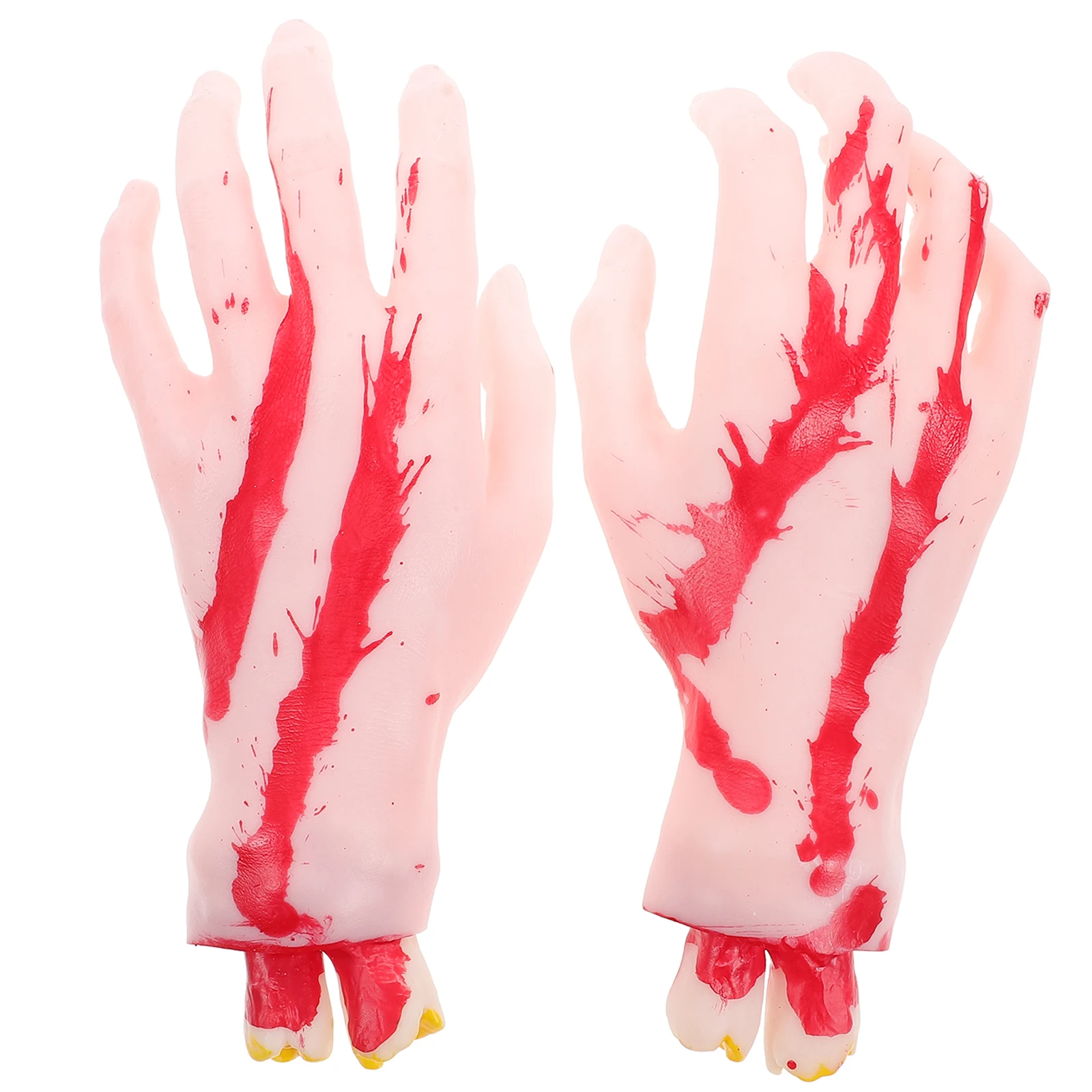 

Fake Hand Props Soft Plastic Halloween Decoration Scary Hands Stage Party Spooky Body Part Dead Prank Photography Toy