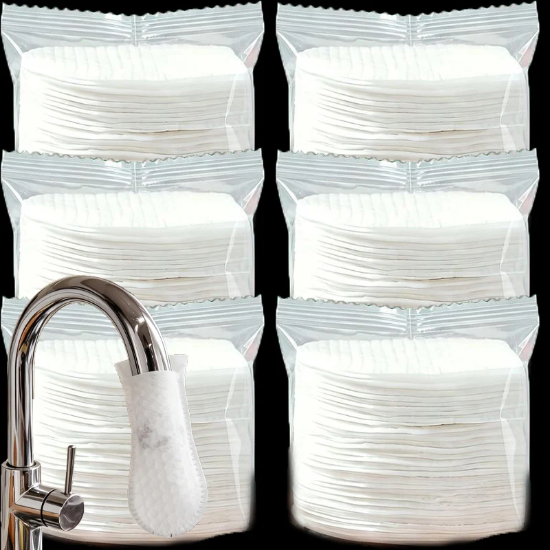 

500/50pcs Universal Faucet Filter Cotton Anti-splash Thickened Faucet Filter Water Filter Bags Rust Removal Kitchen Accessories
