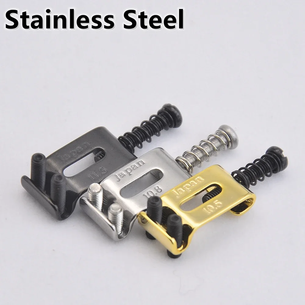 1 Set 10.5MM/10.8MM/11.3MM Stainless Steel / Titanium Alloy (TC4) Electric Guitar Bridge Saddle for Fende.r ST