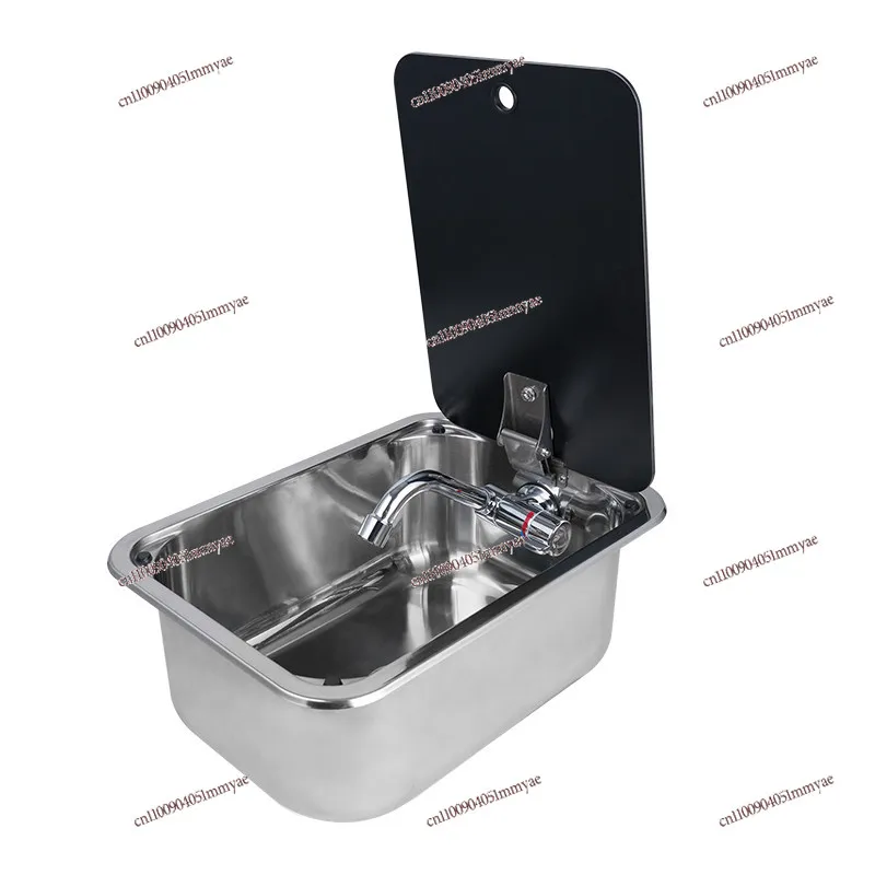 RV sink with faucet small kitchen wash basin round