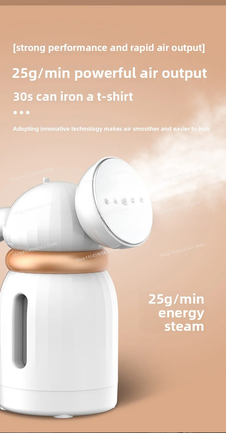 Large Handheld Steamer for Clothes, Home Dorm Portable Garment Wrinkle Remover Iron
