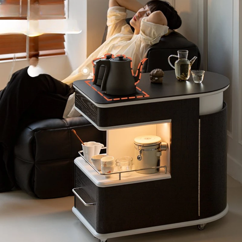 

Simple mobile, household small, light luxury modern tea table, balcony, small tea cart