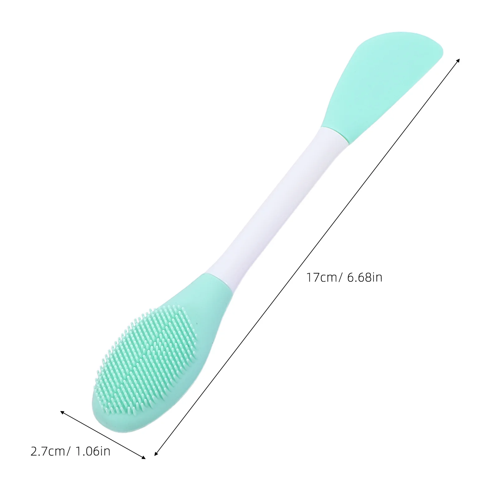 3Pcs Silicone Facial Cleansing Brush Double Head Portable Skin Cleanser Mint Green Pink Purple Facial Brush Face Cleansing Tool