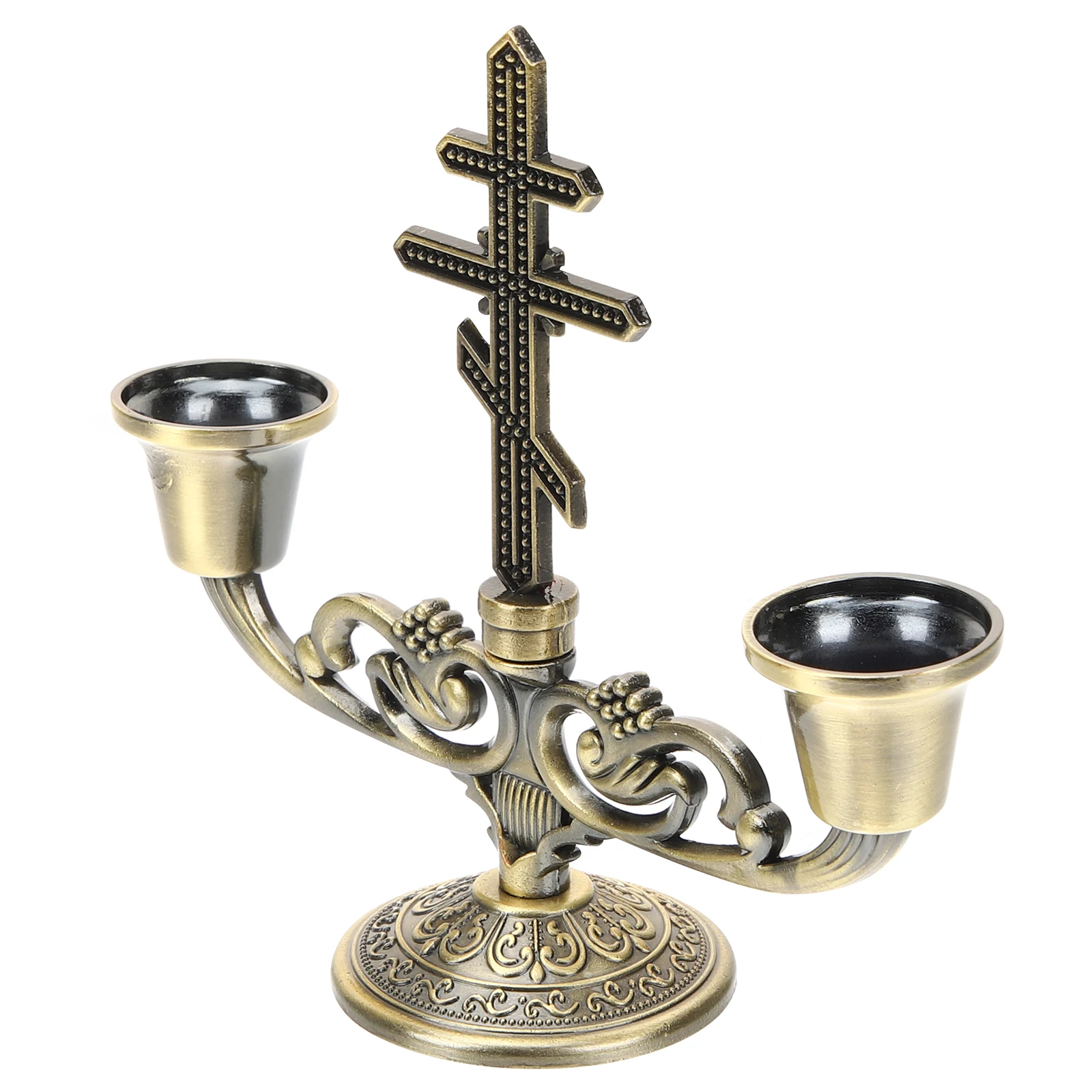 

Double Headed Metal Holder Vintage Style Reusable Retro Candlestick For Wedding Party Home Decoration Table Centerpiece