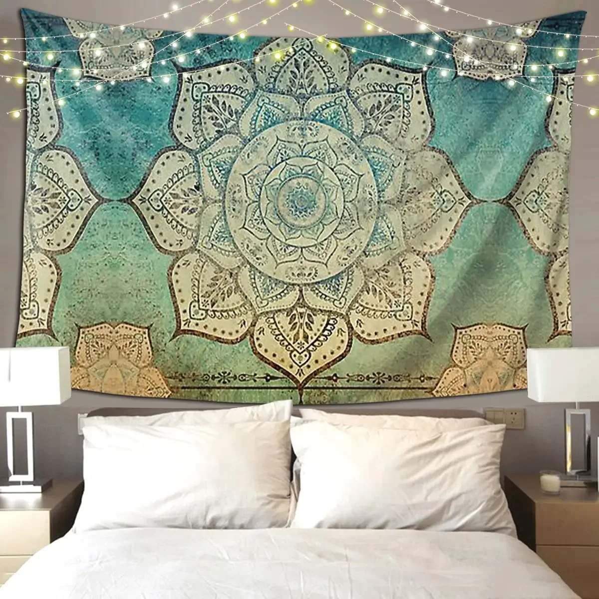 Faded Indian Mandala Vintage Meditation Mandal Tapestry Funny Wall Hanging Home Decor Tapestries for Room Bedroom Dorm Room