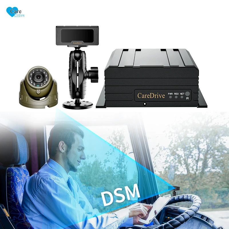 CareDrive MR910-D Monitor de alarma de fatiga con controlador de Metal 3G 4G GPS Wifi AI H265 MDVR Set cámara DMS para camiones de sedimentos