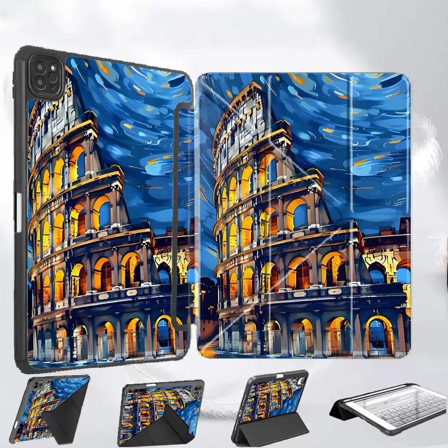 

Чехол-подставка для планшетов iPad Air 4, 5, M3, M2, M4, 11 дюймов, Pro 11, 10, 9, 8, 7 поколений, 12.9 дюймов, Mini 6, 7, Pro 2025, Starry Sky