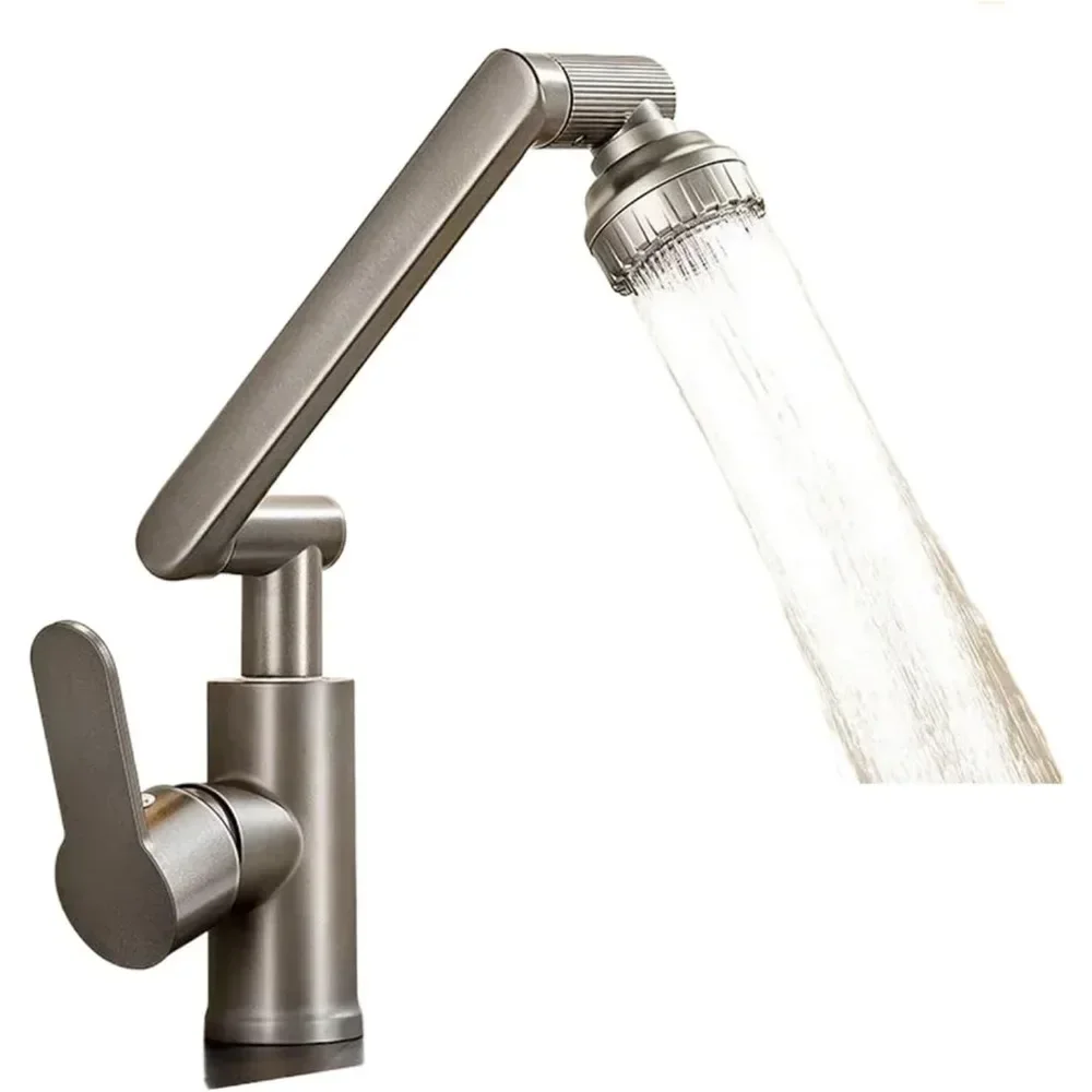 

Universal Faucet Bathroom Splashproof Faucet Bathroom Countertop Basin Kitchen Hot and Cold Tap Faucet Accessorie Mechanical Arm