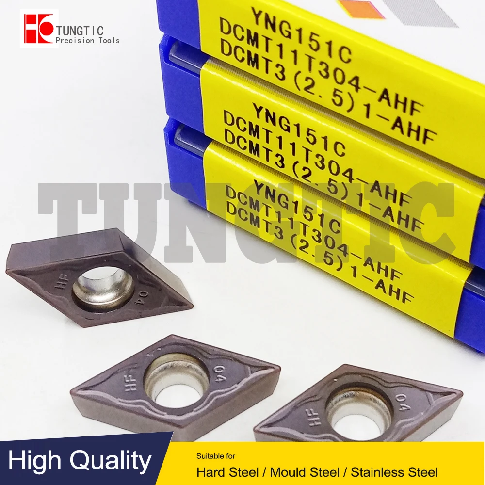 

DCMT11T304-AHF YNG151C YB9320 DCMT3(2.5)1-AHF Фрезерные пластины Твердосплавные фрезы Токарные пластины для ЧПУ DCMT 11T304-AHF