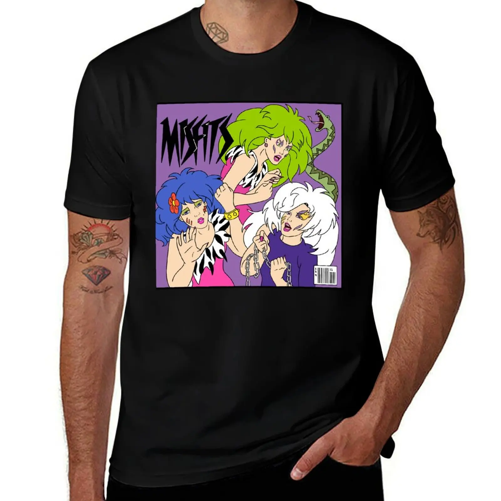 

The Misfits Album Vintage Retro T-Shirt summer tops man t shirt blue lock big and tall t shirts for men