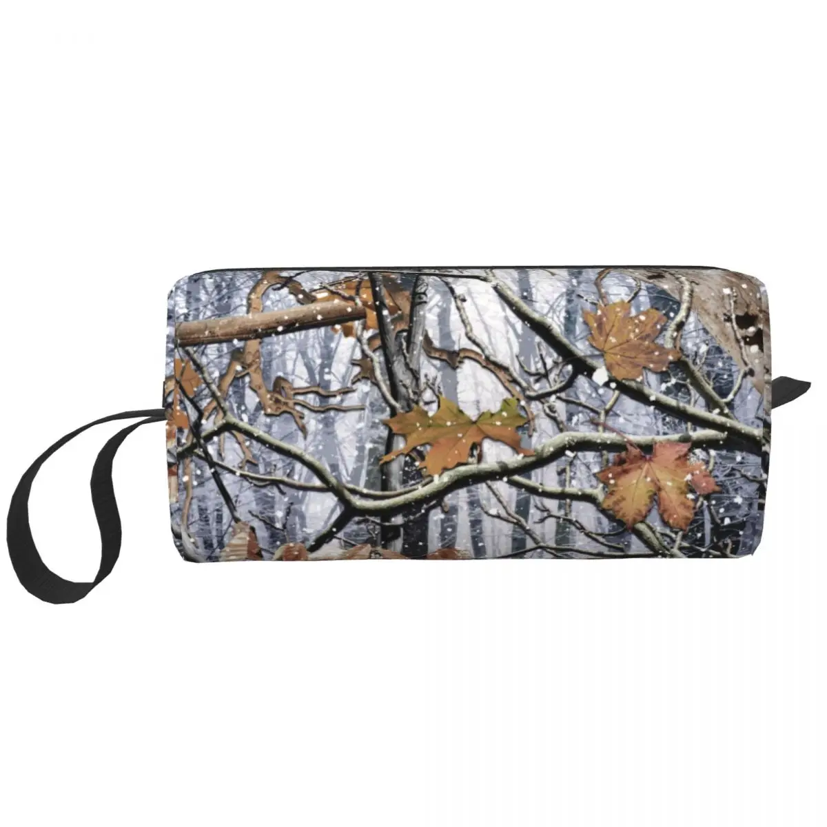 Travel Hunting Camo Tree Camouflage Snow Pattern Toiletry Bag Cosmetic Makeup Organizer for Women Beauty Storage Dopp Kit Box