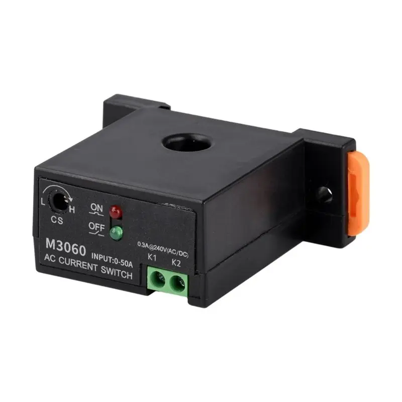 Current Sensing Switch AC Current Sensing Switch 0.2A-50A Induction Relay For Overcurrent Protection Monitoring M3060-AA80