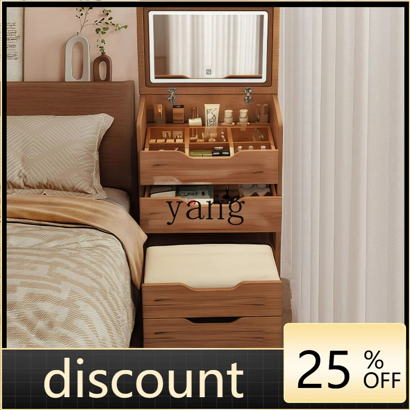 LTT solid wood core dresser bedroom makeup table small apartment clamshell dressing table