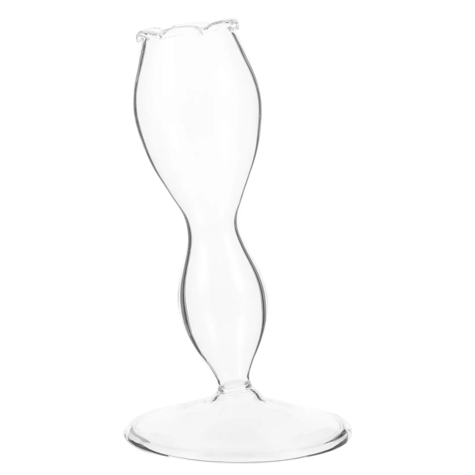 Glass Dip Pen Holder Flower Bud Design Sturdy Flat Base Decorative Pen Stand Organizer for Study Office Desk Use Writing Tool