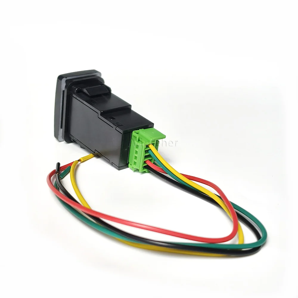 1 PC blaue LED-Arbeitsscheinwerfer für Rückfahrkamera, Druckknopfschalter mit Kabelzubehör für Hilux Fortuner 2015-2023 – Detail 4