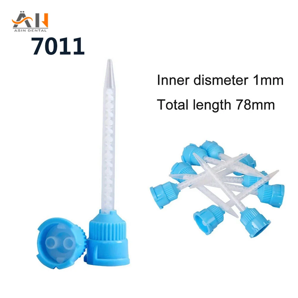 

50Pc Dental Silicone Rubber Conveying Mixing Head Disposable Impression Materials Mixing Tube Dentistry Materials
