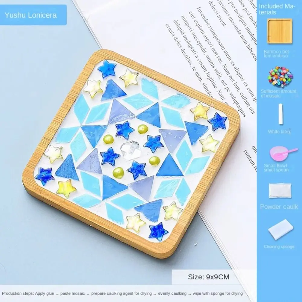 Eltern-kind-Aktivität Mosaik Tasse Matte Material Pack Intellektuelle Entwicklung Selbst-made Diy Mosaik Tasse Matte DIY Untersetzer Material