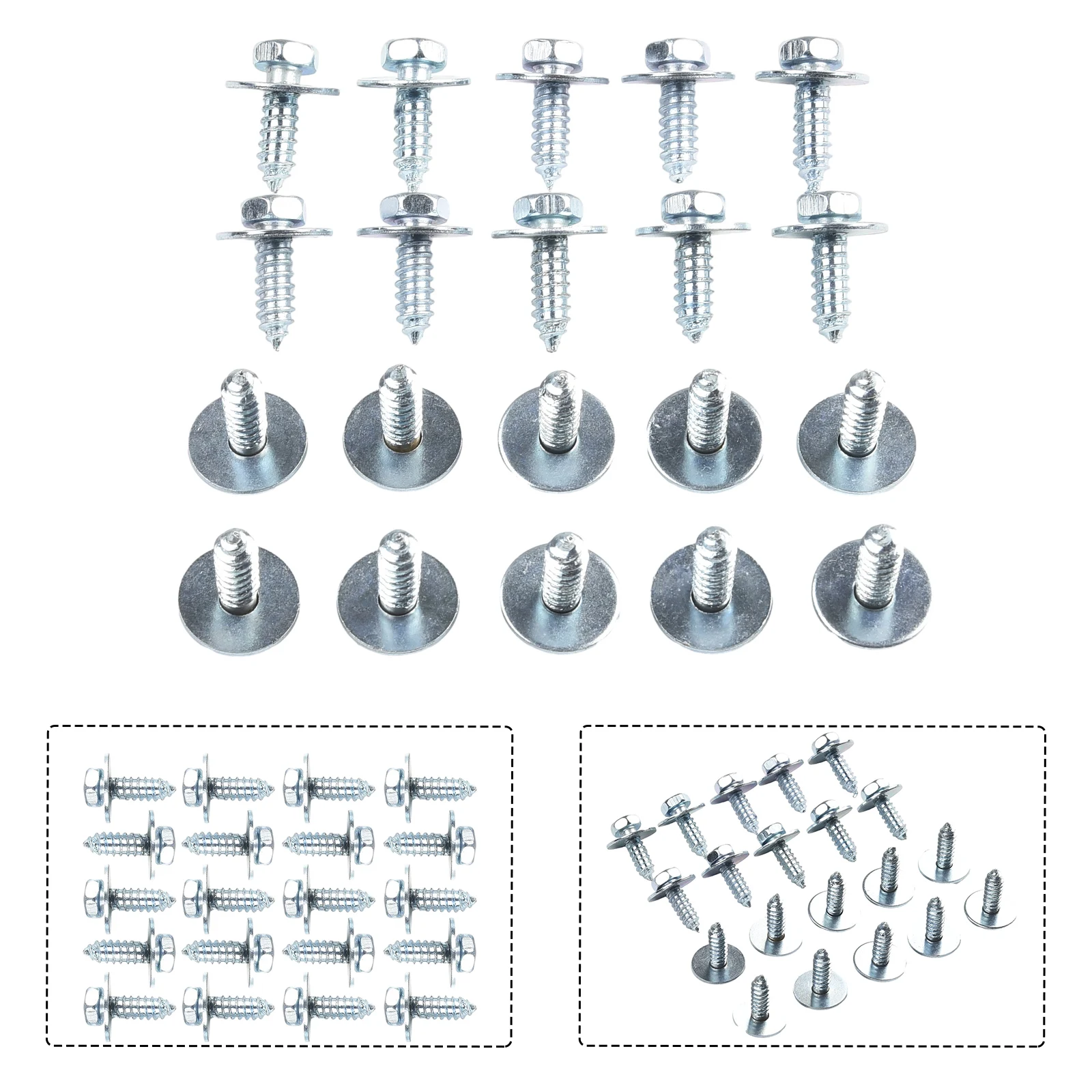 

New Practical High Quality Undertray Clips Screw Side Skirts Underbody 6.3x19mm Accessories Bumpers Fairing Fastenings