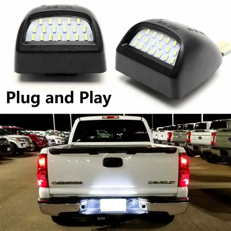 

1 Pair LED License Plate Light For Cadillac Escalade Chevy Silverado 1500 2500 3500 Suburban Tahoe GMC Sierra 1500 2500 Yukon