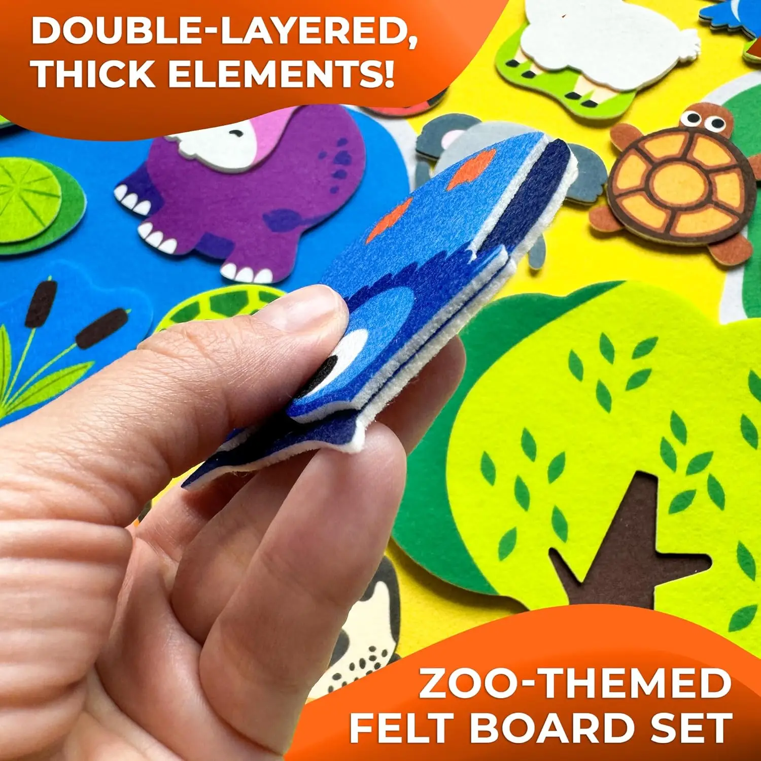 Zoo Tiere Filz Geschichte Bord Set Montessori Lernen Spielzeug Interaktive Storytelling Lehre Spielen Wand Hängen Kits Für Kinder Geschenk – Detail 5