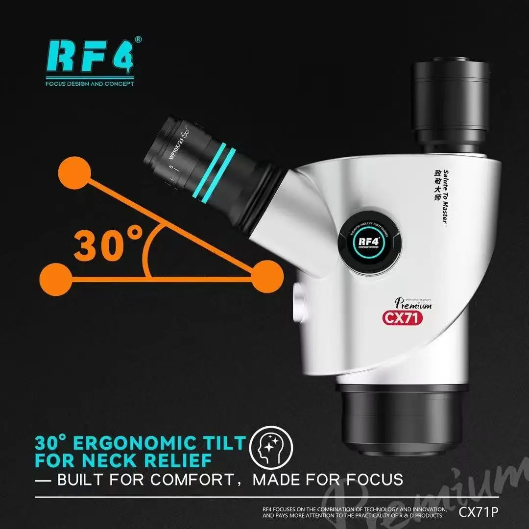 RF-CX71P Clear View Comfortable Viewing Longer Viewing Time Microscope With Red Film Anti-glare Coating,Dual Anti-Fatigue Design