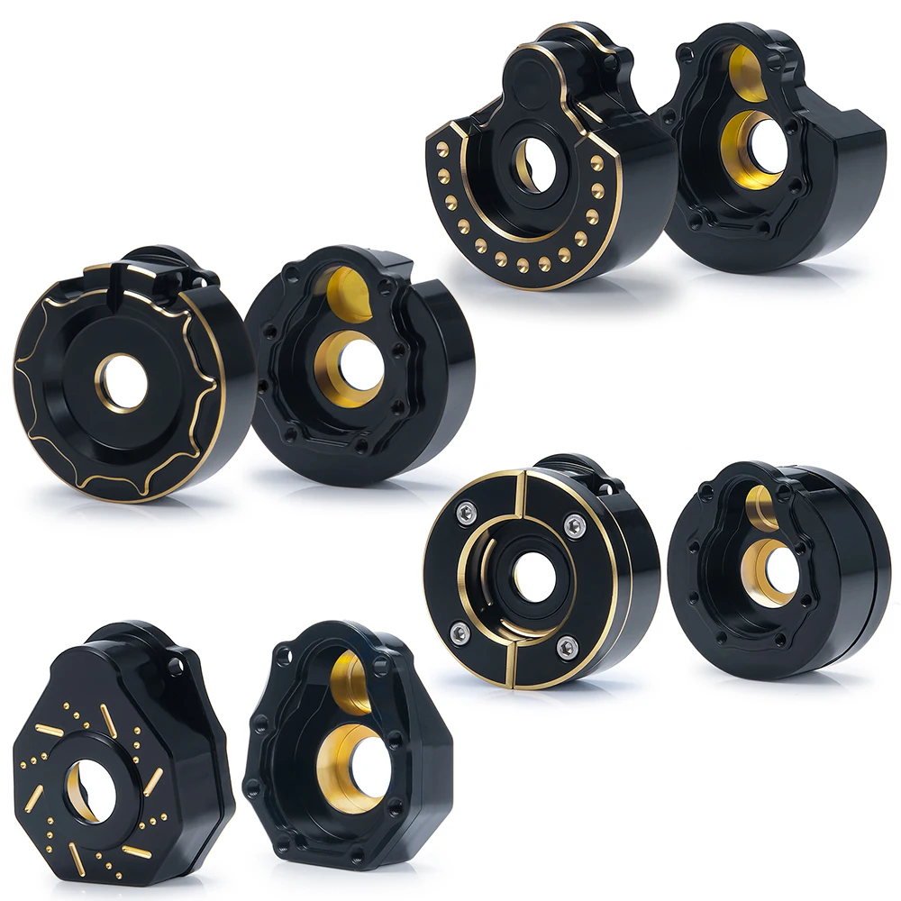 AXSPEED Heavy Black Coating Brass Counterweight Portal Drive Housing for 1/10 RC Crawler Car TRX4 TRX6 Upgrade Parts